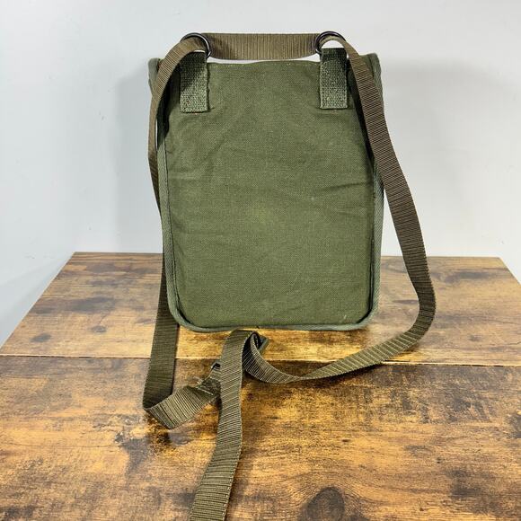 Military Map Case Canvas Bag Structured Back Pockets OD Green - Picture 5 of 12